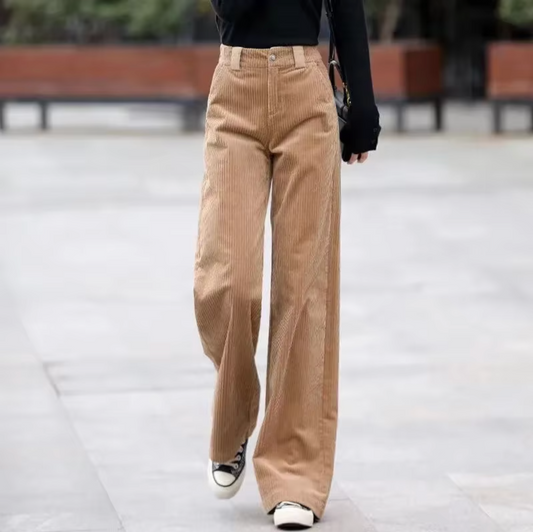 Luvi – High-waisted Corduroy Trousers