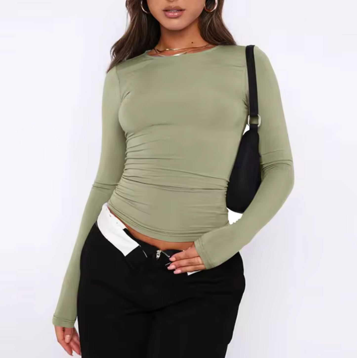 Beverly – Round Neck Long-sleeved Shirt