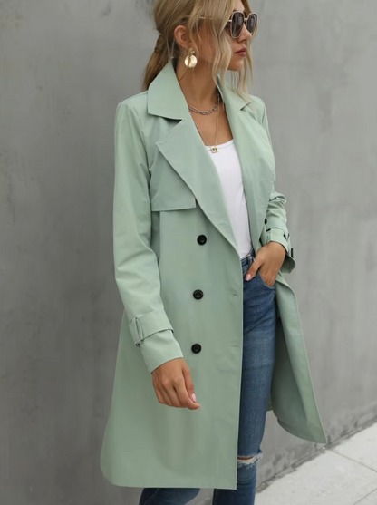 Mathilda – Long Sleeve Casual Trench Coat