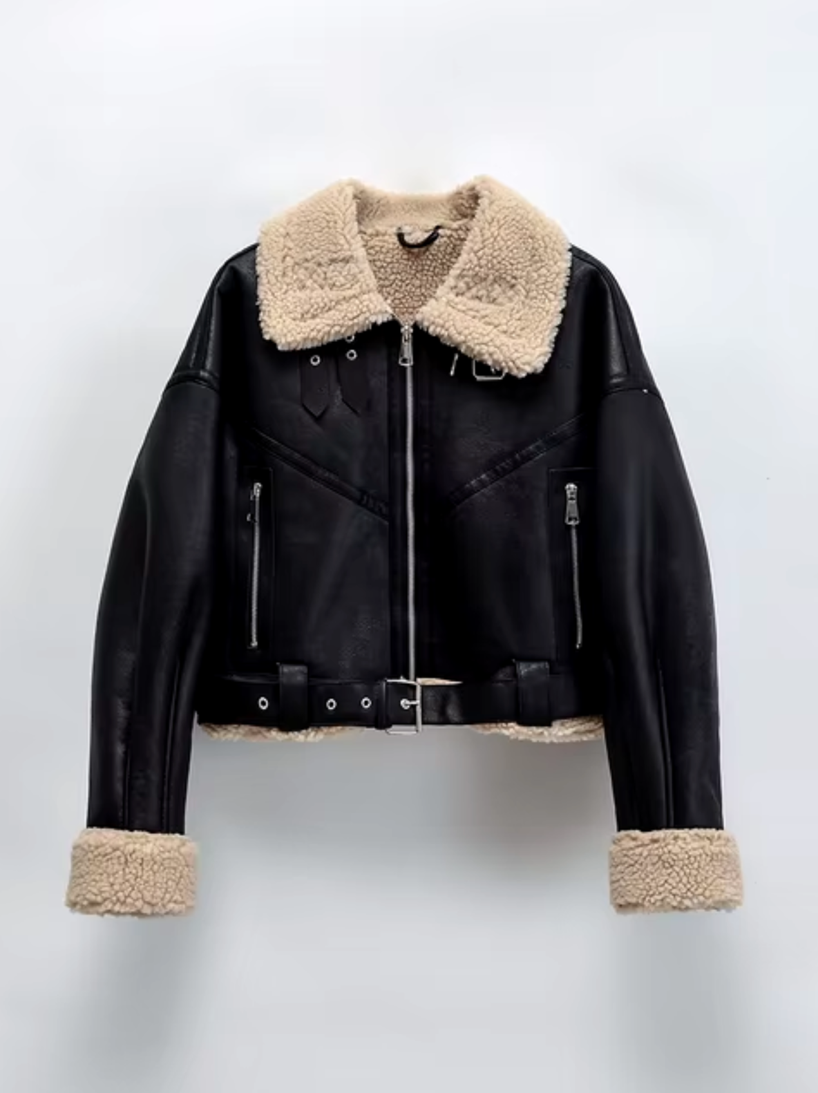 Lenin - Leather Fleece Jacket