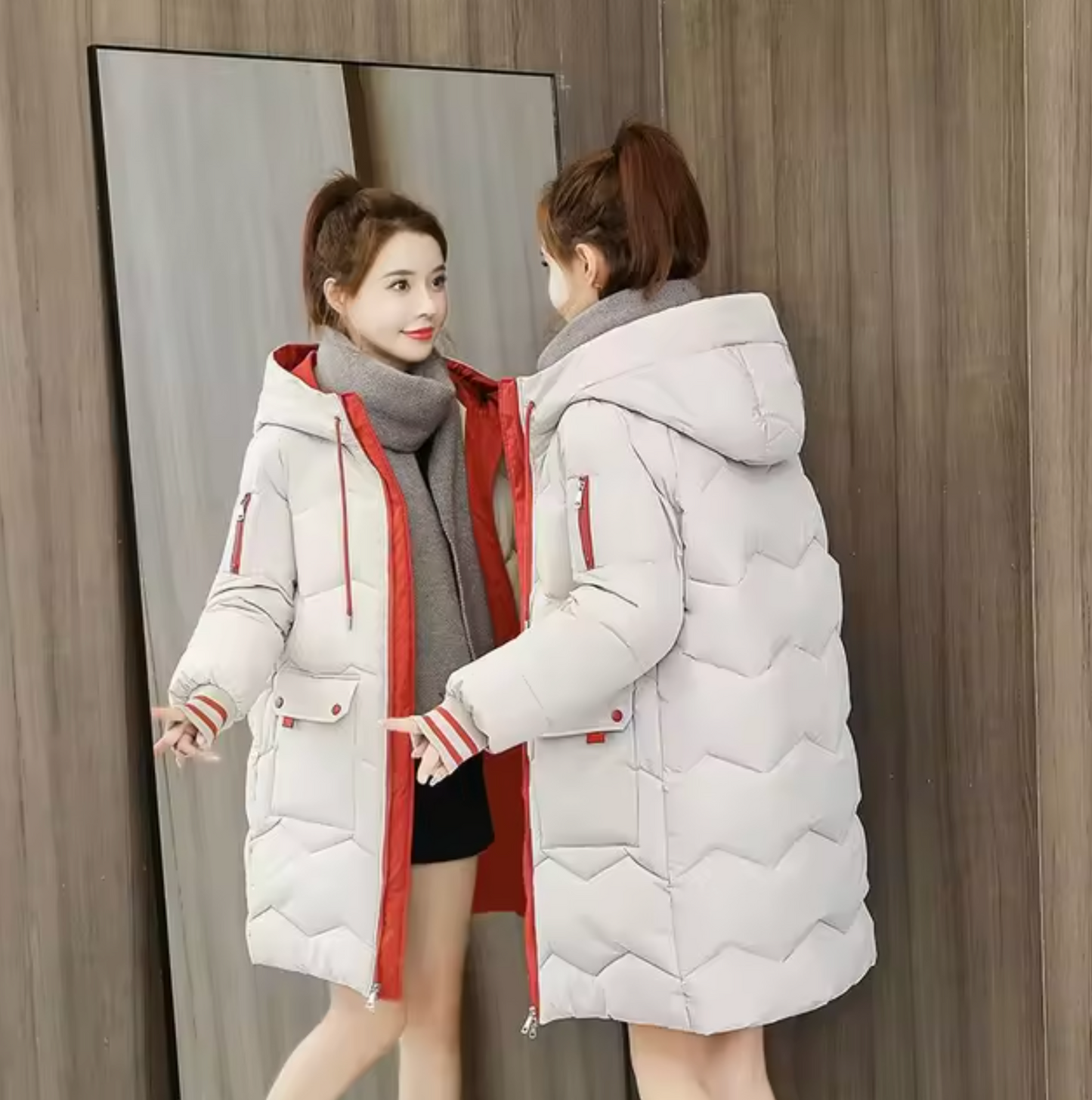 Erin – Long Parka Cotton Coat