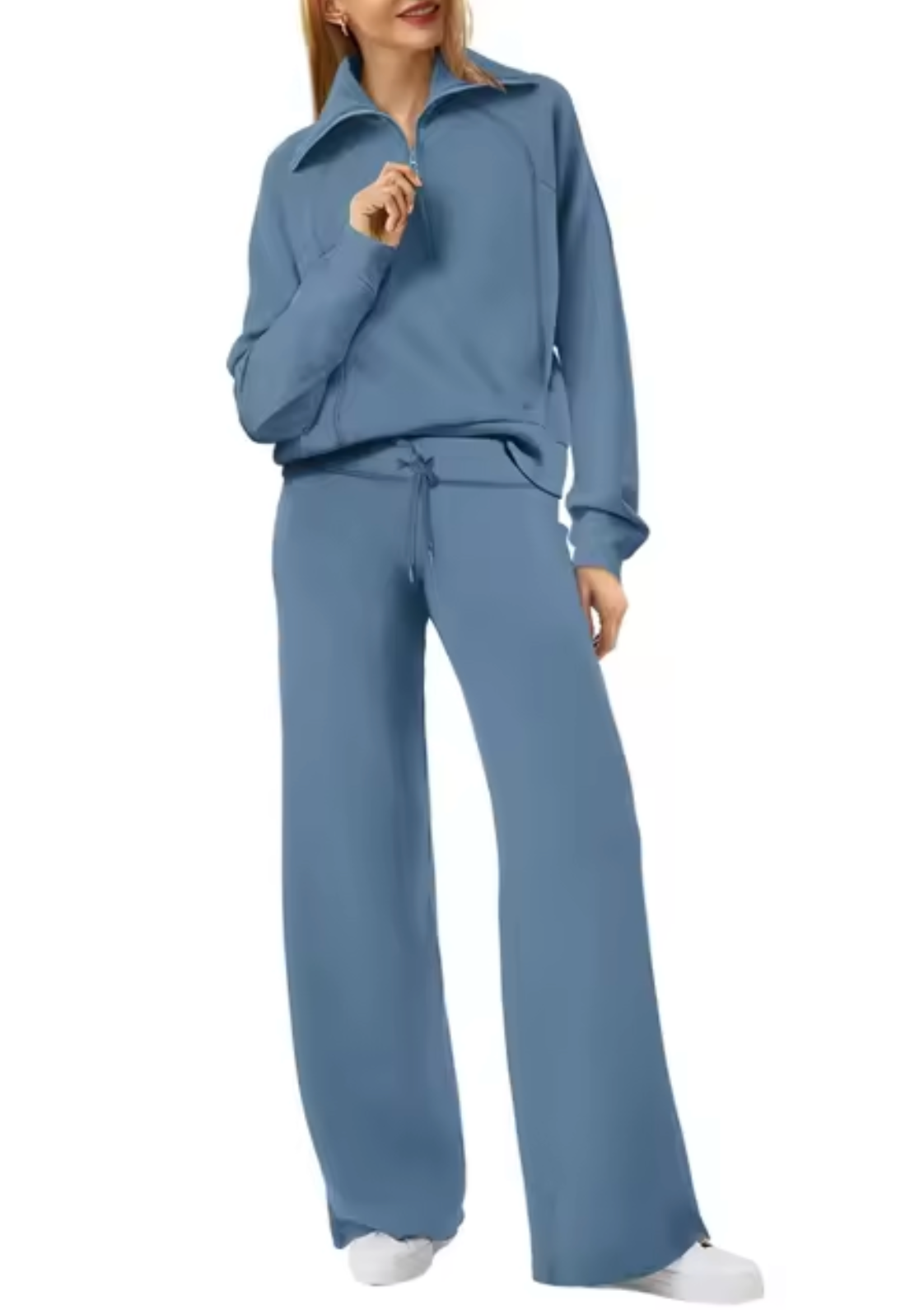 Rona – Collared Sweatshirt and Pants Set