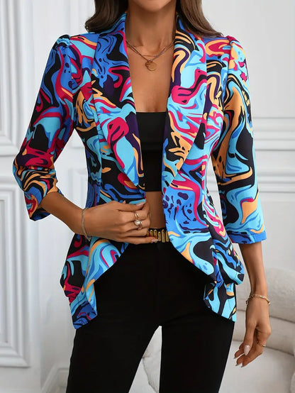 Susannah –  Vibrant Abstract Print Blazer