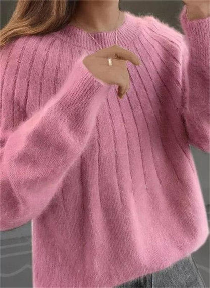 Ania - Fluffy Cashmere Knit Sweater