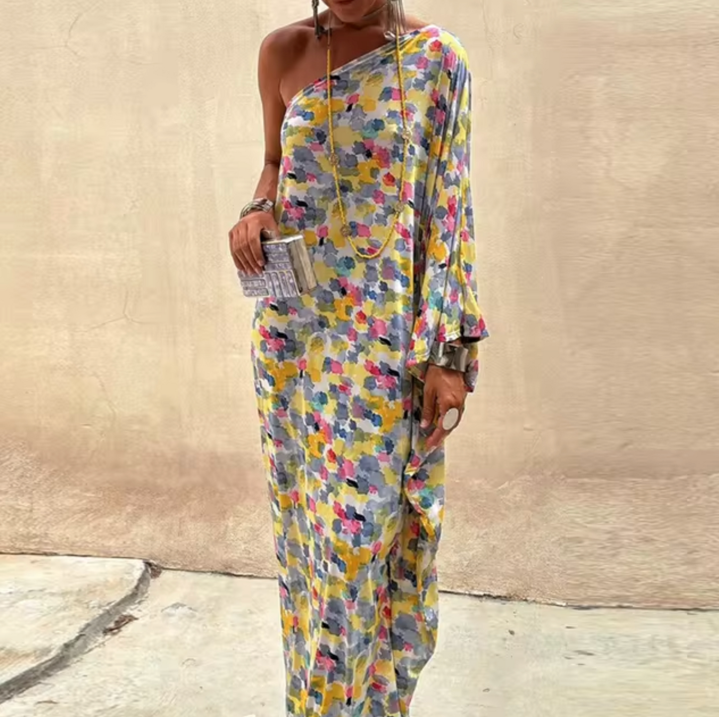 Ellory - One Shoulder Floral Maxi Dress