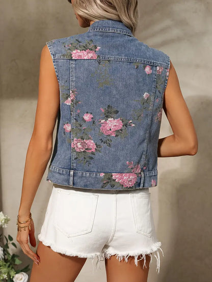 Bathsheba – Sleeveless Cotton Denim Vest