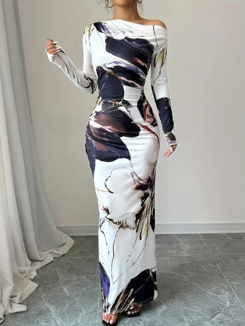 Alexia – Elegant Long Sleeves Maxi Dress