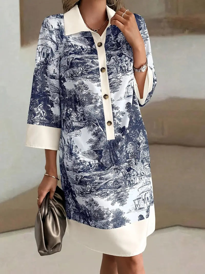 Yasmin – Stylish Collared Shirt Dress