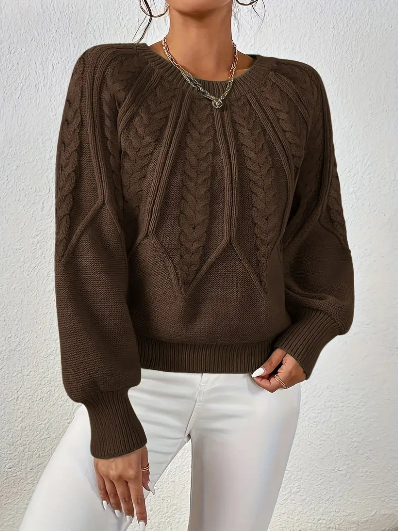 Yashodha – Stylish Puff Sleeves Knitted Sweater