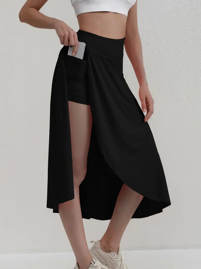 Calla – Sporty Asymmetric Slit Skirt