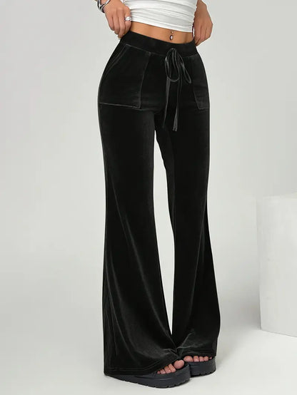 Elle – Velvet Fared Trousers