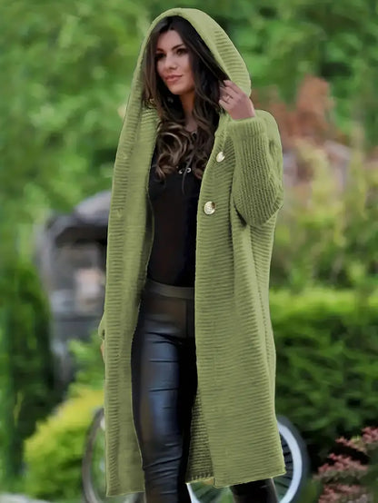 Daniela - Long Knitted Hooded Cardigan