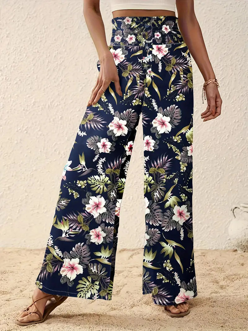 Johanna – Wide Leg Floral Trousers