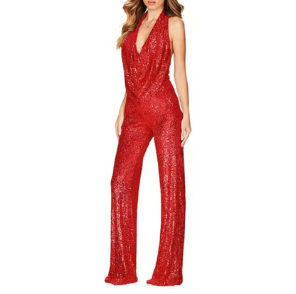 Vicki – Halterneck Sequins Jumpsuit