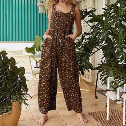 Arlene - Printed Sleeveless Square Neck Jumpsuit