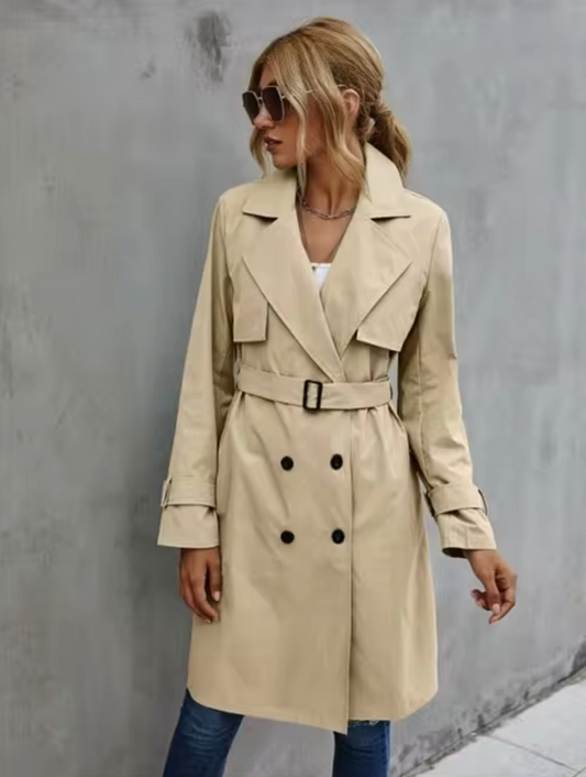 Mathilda – Long Sleeve Casual Trench Coat