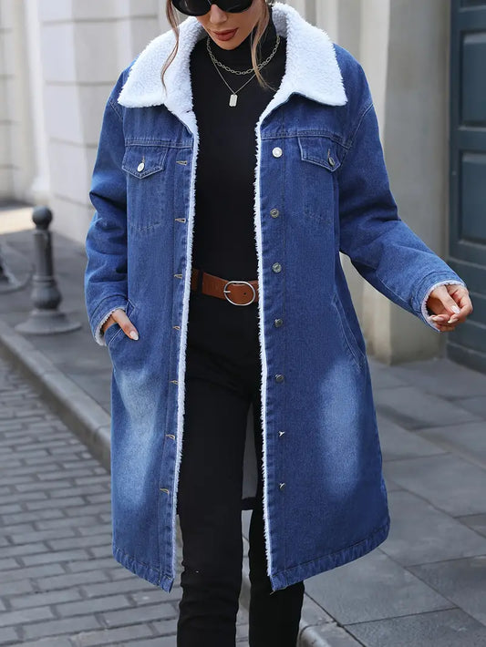 Isak – Cotton Denim Fur Jacket