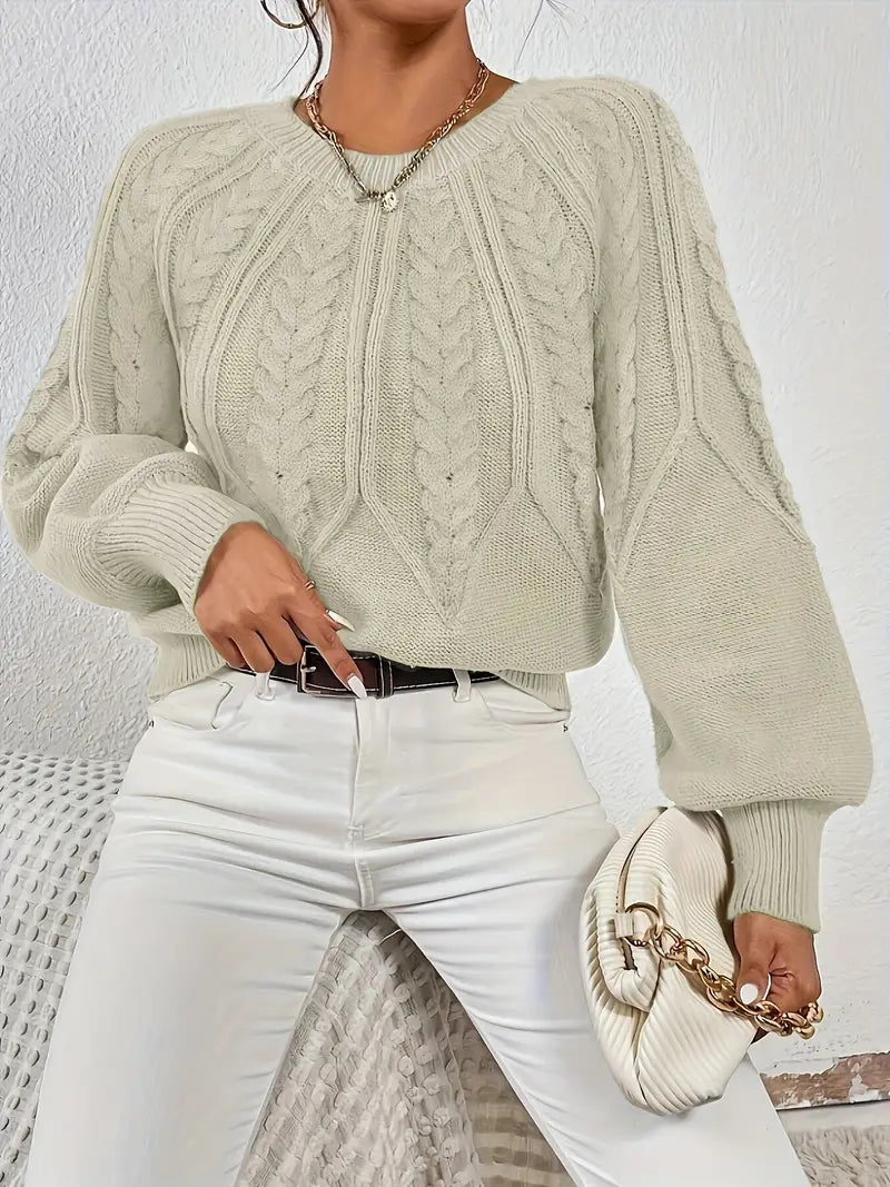 Yashodha – Stylish Puff Sleeves Knitted Sweater