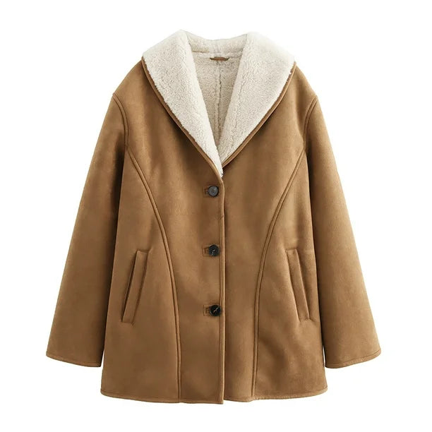 Aunika – Vintage Plush-Lined Jacket