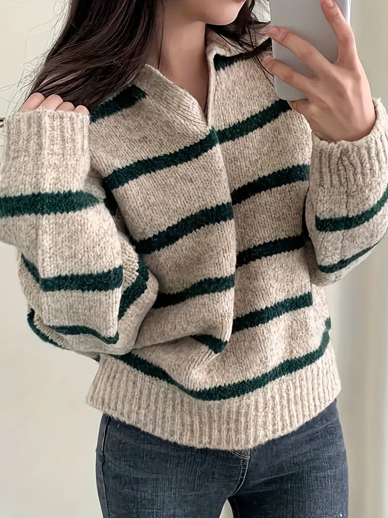 Gillian - Knitted V-neck Sweater