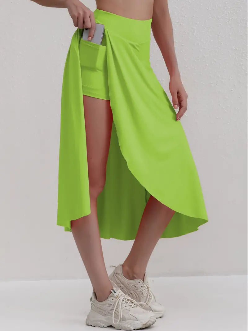 Calla – Sporty Asymmetric Slit Skirt