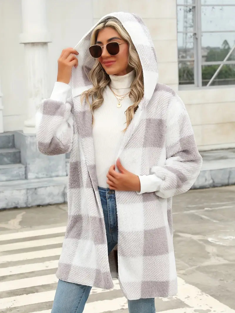 Lorna – Soft Plush Cardigan with Hood