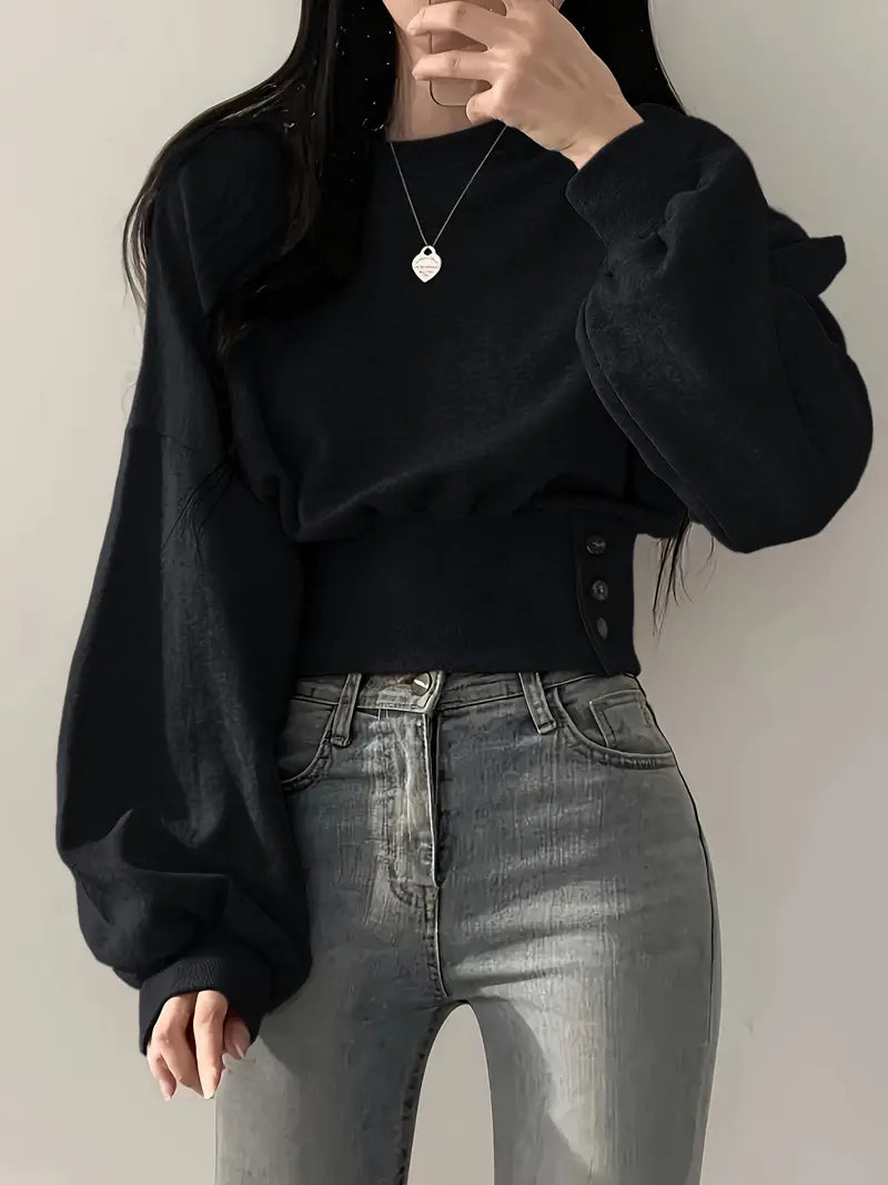 Elaine – Trendy Cropped Cotton Jacket