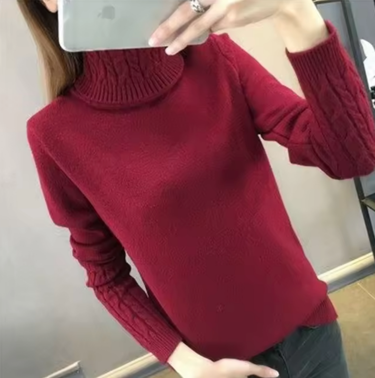 Jenna – Knitted Turtleneck Sweater