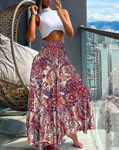 Kavi – Vintage Style Long Cotton Skirt