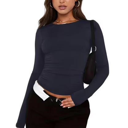 Beverly – Round Neck Long-sleeved Shirt