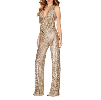 Vicki – Halterneck Sequins Jumpsuit