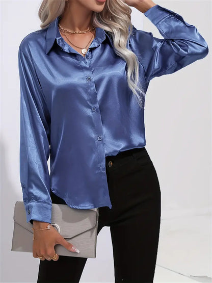 Acacia – Luxury Satin Blouse