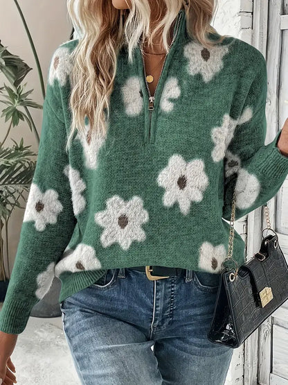 Lois – Knitted zip sweater