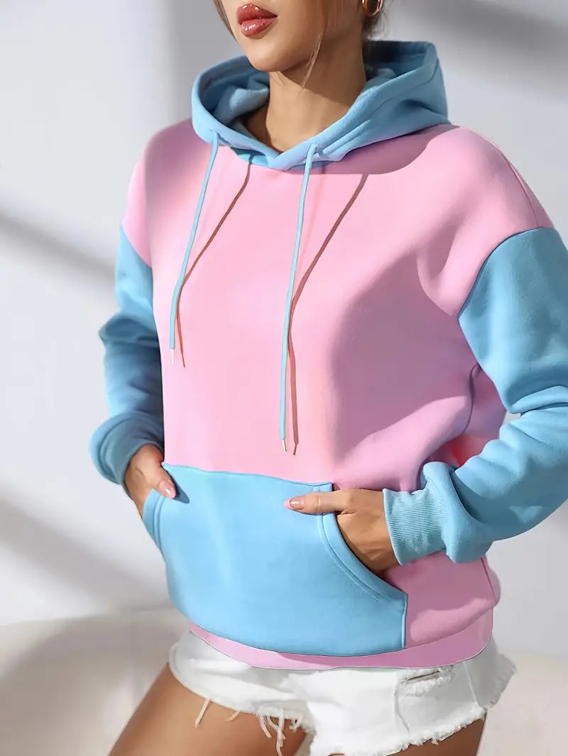 Sherah – Cotton Color-Block Hoodie