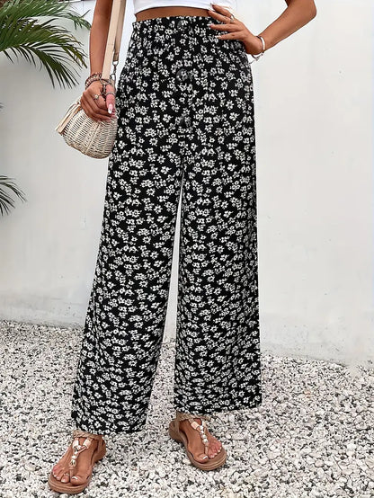 Johanna – Wide Leg Floral Trousers