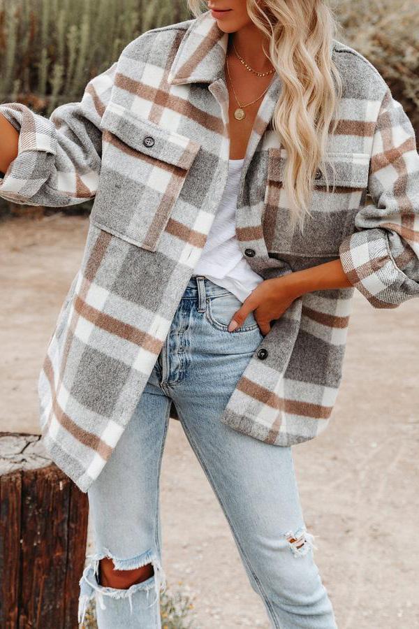 Deirdre – Plaid Wool Jacket