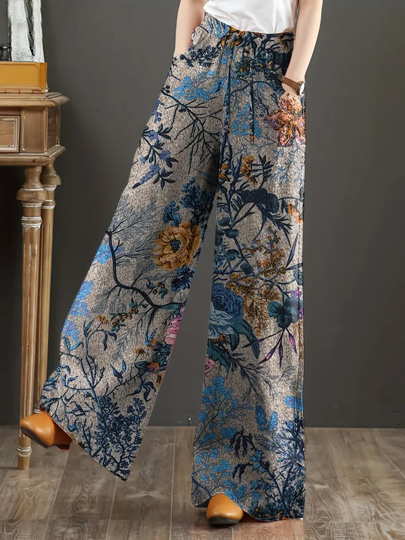 Jia - Floral Wide Leg Pants