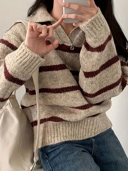 Gillian - Knitted V-neck Sweater