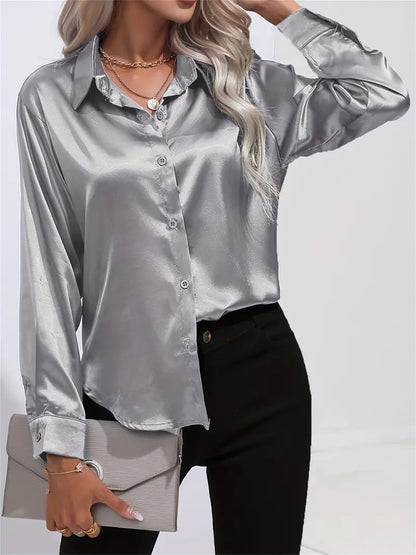 Acacia – Luxury Satin Blouse