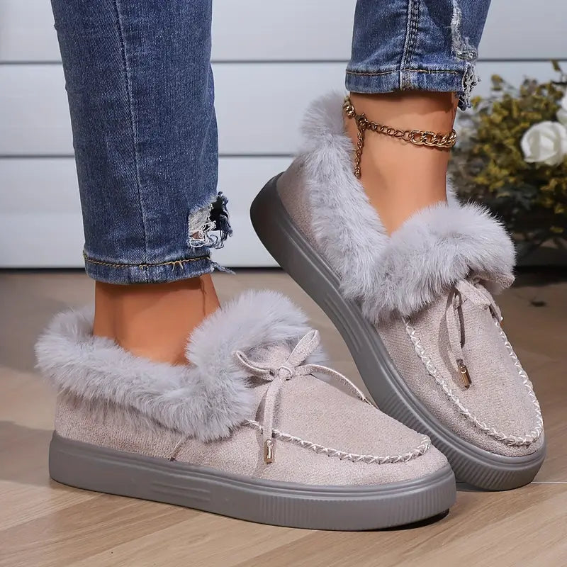 Jessica - Round toe fleece slipper