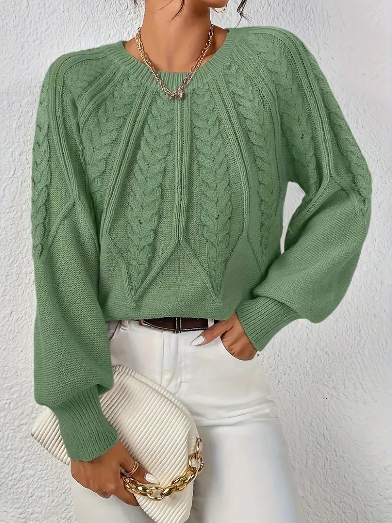 Yashodha – Stylish Puff Sleeves Knitted Sweater