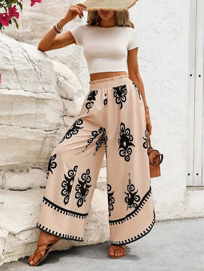 Assunta - Tribal Print Wide Leg Pants