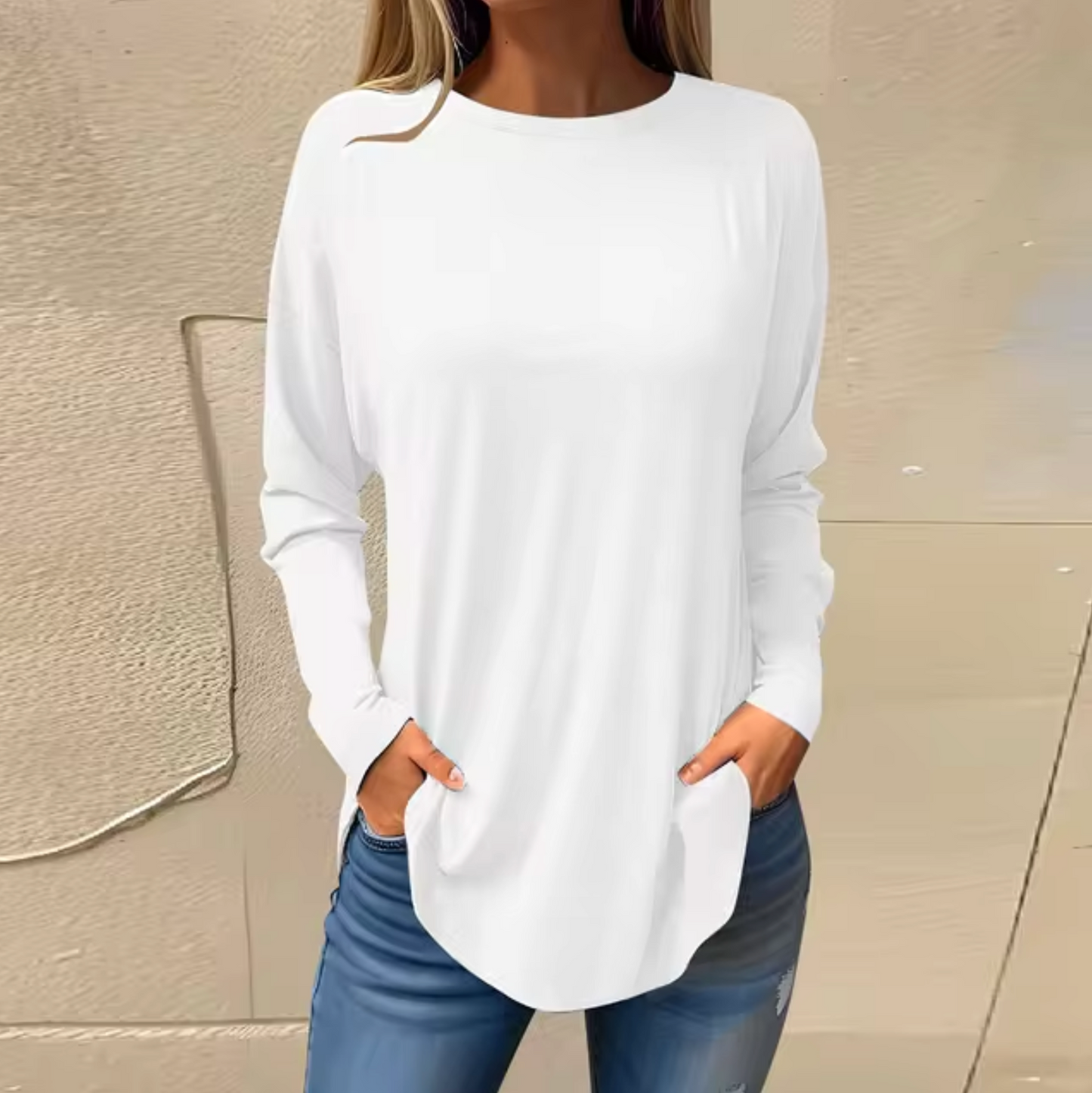 Verna - Round Neck Cotton Sweater