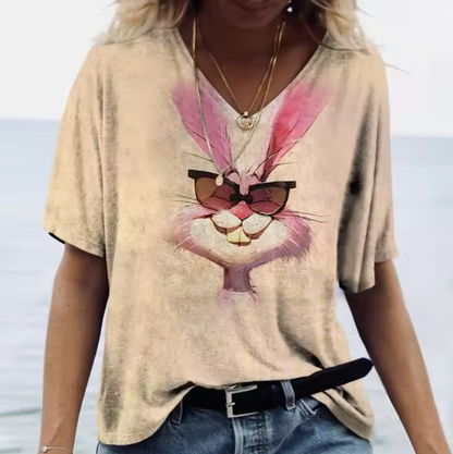 Jasmine – Colorful T-shirts with Rabbit Print