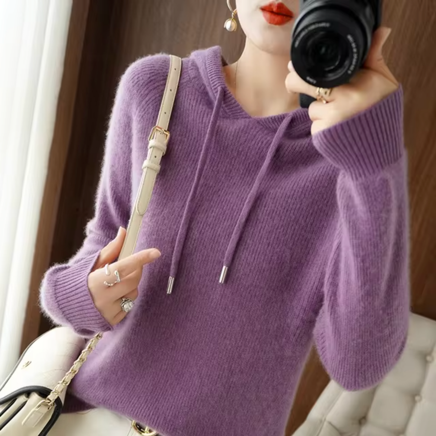 Cenna – Knitted Cashmere Hoodie