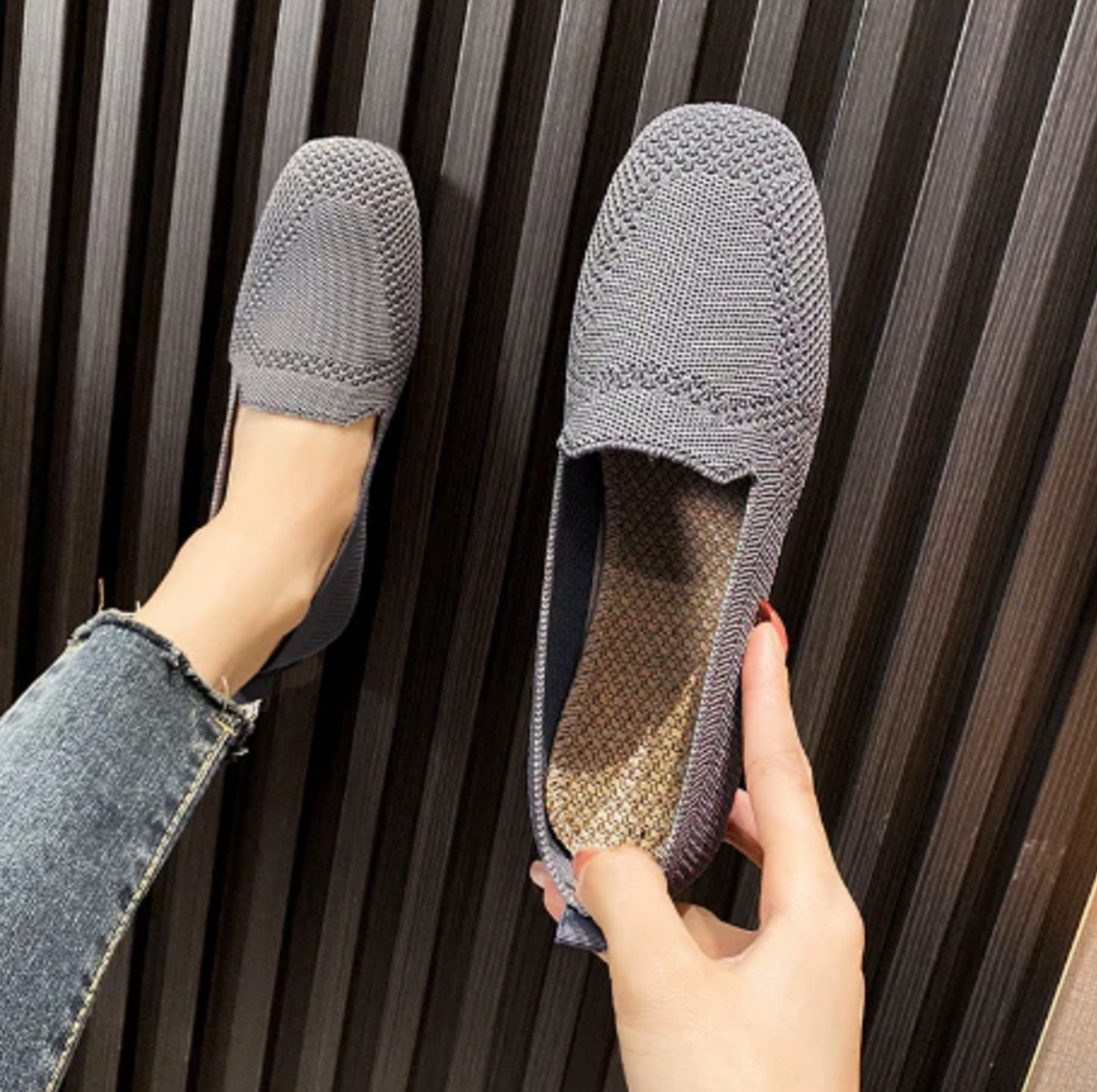 Vala – Comfortable Flat Knitted Shoes