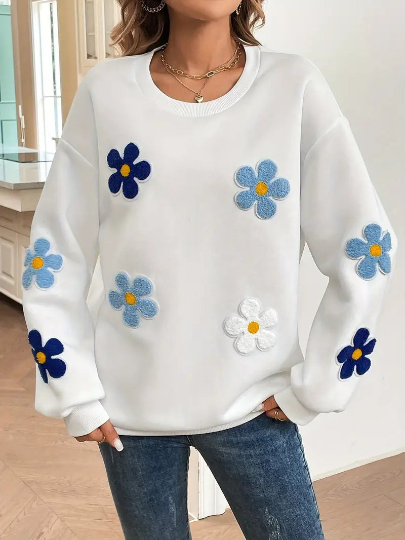 Daiyu – Floral Cotton Sweatshirt