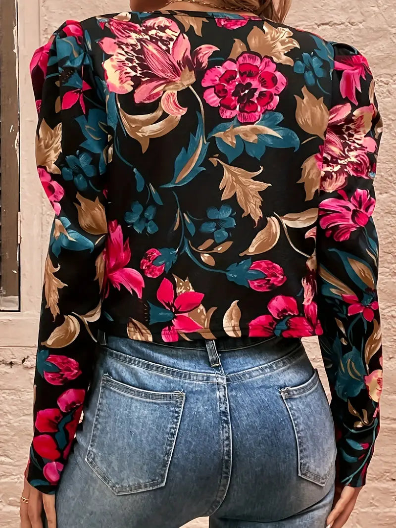 Shauna – Floral Open Front Jacket