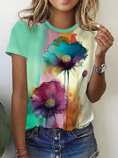 Damia – Creative T-shirt with floral print