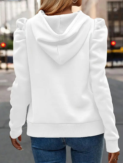 Anzu – Cotton Hoodie with Puff Sleeves